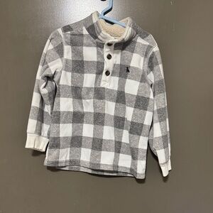 Carter's Gray and White Checkered Sweater
